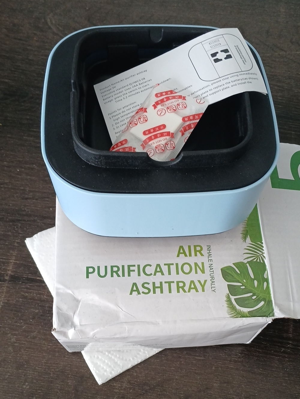 Air Purification Ashtray - Light Blue